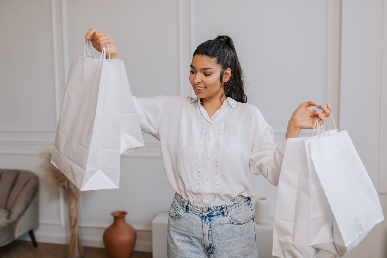 Woman with Shopping Bags